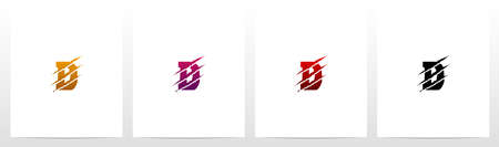 Claw Marks On Letter Logo Design Dのイラスト素材