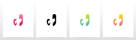 Dog On Letter Logo Design Jのイラスト素材