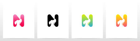 Dog On Letter Logo Design Nのイラスト素材