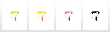 Dog On Letter Logo Design Tのイラスト素材