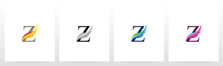 Feather On Letter Logo Design Zのイラスト素材