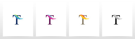 Feather On Letter Logo Design Tのイラスト素材