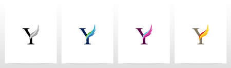 Feather On Letter Logo Design Yのイラスト素材