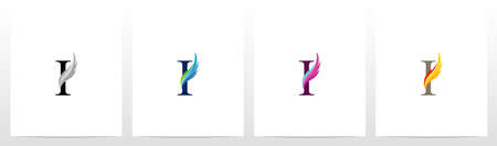 Feather On Letter Logo Design Iのイラスト素材