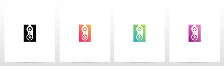 Game Controller On Letter Logo Design Uのイラスト素材