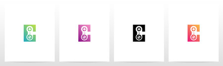 Game Controller On Letter Logo Design Cのイラスト素材