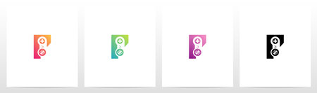 Game Controller On Letter Logo Design Pのイラスト素材