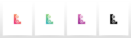 Game Controller On Letter Logo Design Lのイラスト素材
