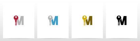 Key On Letter Logo Design Mのイラスト素材
