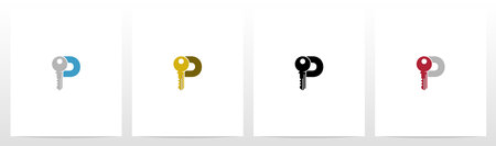 Key On Letter Logo Design Pのイラスト素材