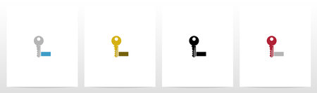Key On Letter Logo Design Lのイラスト素材
