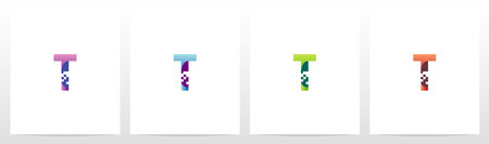 Modern Digital Letter Logo Design Tのイラスト素材
