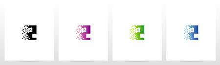 Pixel Eroded On Letter Logo Design Zのイラスト素材