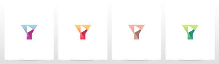 Play Button On Letter Logo Design Yのイラスト素材