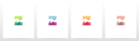 Play Button On Letter Logo Design Zのイラスト素材