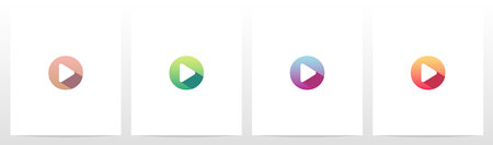 Play Button On Letter Logo Design Oのイラスト素材