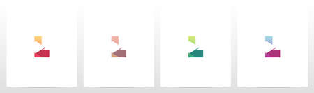 Play Button On Letter Logo Design Lのイラスト素材