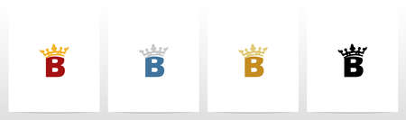Royal Crown On Letter Logo Design Bのイラスト素材