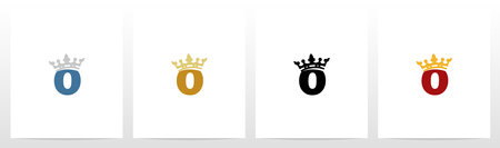 Royal Crown On Letter Logo Design Oのイラスト素材