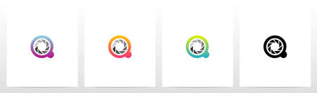 Shutter On Letter Logo Design Qのイラスト素材