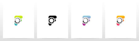 Shutter On Letter Logo Design Fのイラスト素材