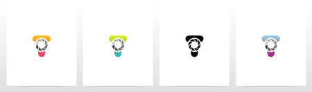 Shutter On Letter Logo Design Tのイラスト素材
