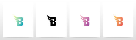 Small Wing On Letter Logo Design Bのイラスト素材