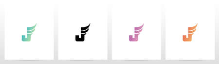 Small Wing On Letter Logo Design Jのイラスト素材