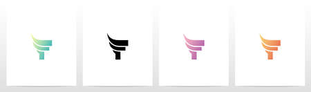 Small Wing On Letter Logo Design Fのイラスト素材