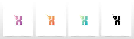 Small Wing On Letter Logo Design Xのイラスト素材