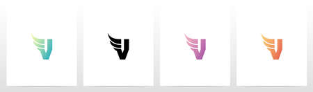 Small Wing On Letter Logo Design Vのイラスト素材