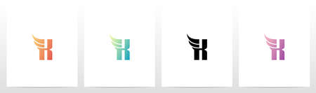Small Wing On Letter Logo Design Kのイラスト素材