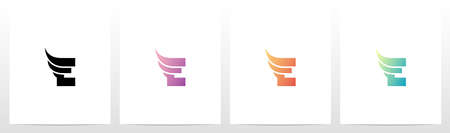 Small Wing On Letter Logo Design Eのイラスト素材