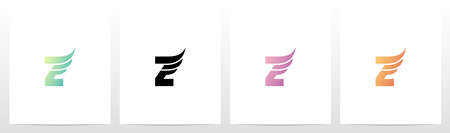 Small Wing On Letter Logo Design Zのイラスト素材