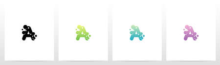 Soap Bubble On Letter Logo Design Aのイラスト素材
