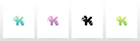 Soap Bubble On Letter Logo Design Kのイラスト素材