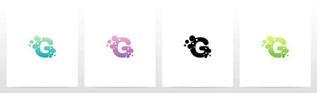 Soap Bubble On Letter Logo Design Gのイラスト素材