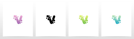 Soap Bubble On Letter Logo Design Vのイラスト素材