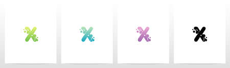 Soap Bubble On Letter Logo Design Xのイラスト素材