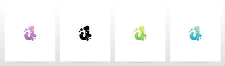 Soap Bubble On Letter Logo Design Jのイラスト素材