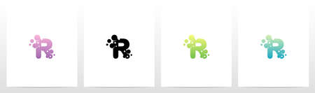 Soap Bubble On Letter Logo Design Rのイラスト素材
