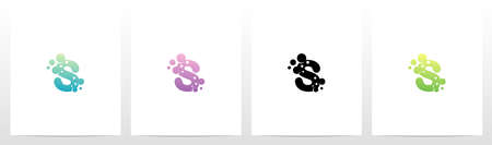 Soap Bubble On Letter Logo Design Sのイラスト素材