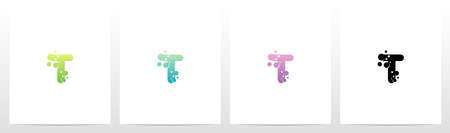 Soap Bubble On Letter Logo Design Tのイラスト素材