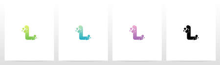 Soap Bubble On Letter Logo Design Lのイラスト素材