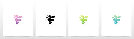Soap Bubble On Letter Logo Design Fのイラスト素材
