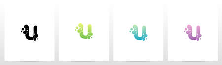 Soap Bubble On Letter Logo Design Uのイラスト素材
