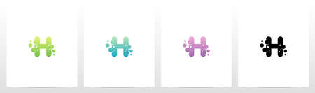 Soap Bubble On Letter Logo Design Hのイラスト素材