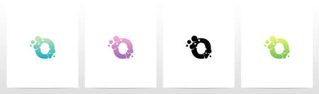 Soap Bubble On Letter Logo Design Oのイラスト素材