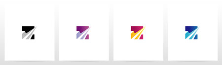 Swoosh Pointed Graphic On Letter Logo Design Zのイラスト素材