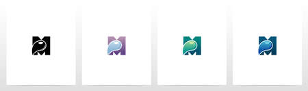 Waterdrop On Letter Logo Design Mのイラスト素材